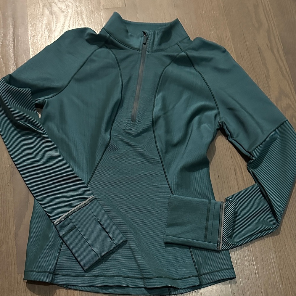 lululemon athletica Teal Long Sleeve Top 1/4 zip